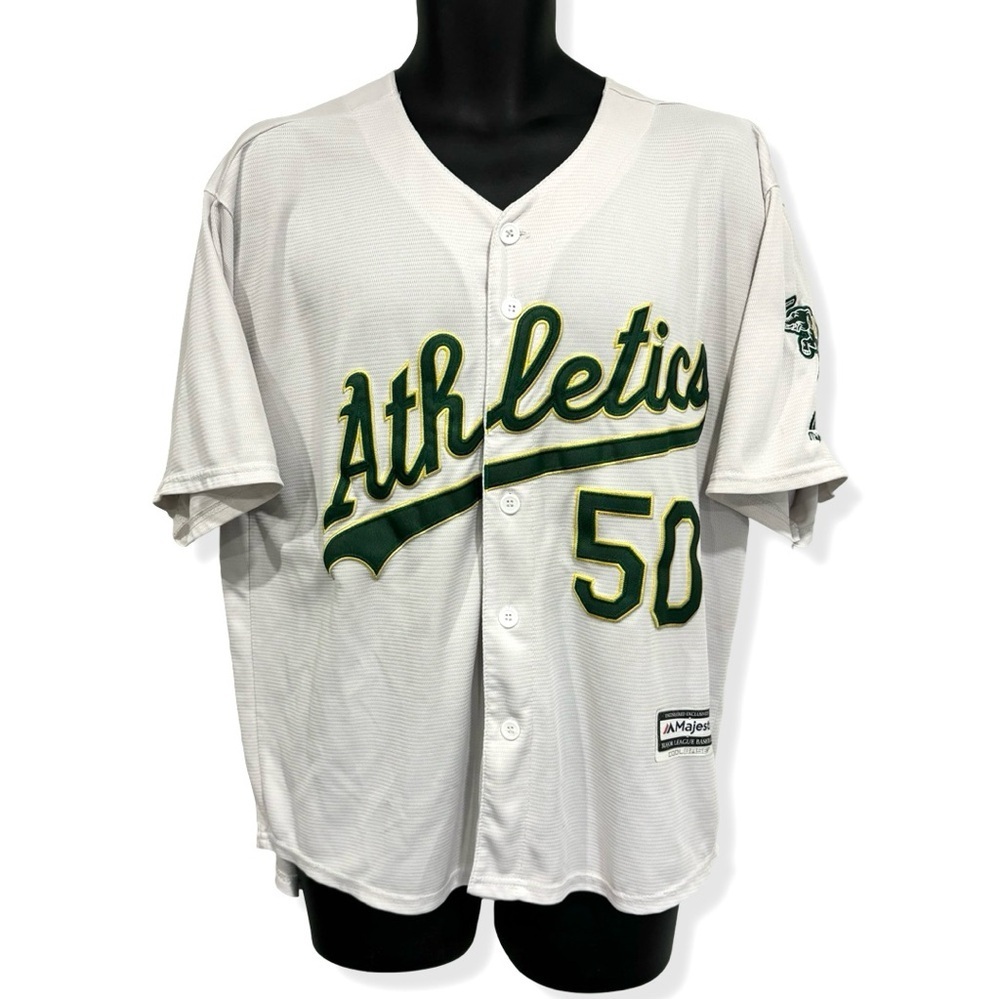 Majestic Oakland Athletics Mike Fiers Baseball Jersey